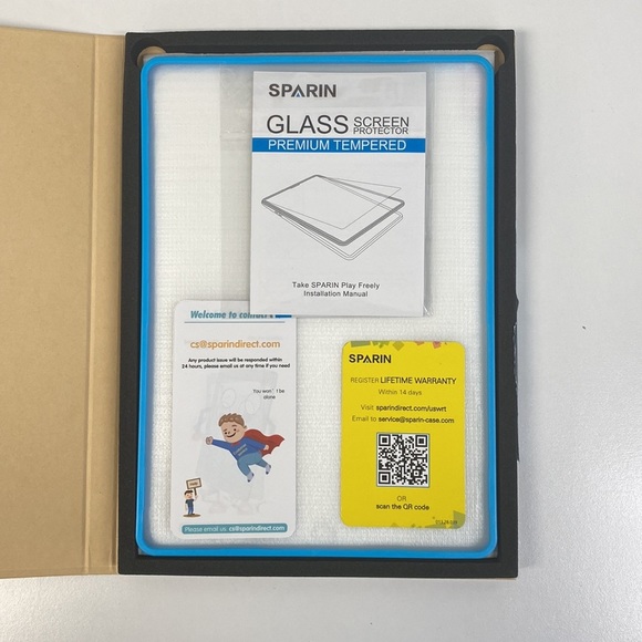 SPARIN 3 Pack Glass Screen Protector Compatible w/ iPad 9.7 inch/iPad Pro 9.7 - Picture 3 of 7